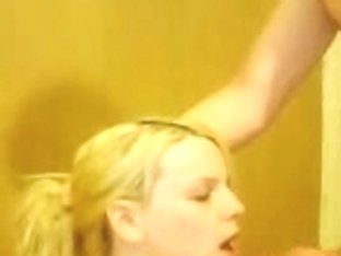 Fantastic Deepthroat Given From A Gorgeous Blonde Bitch