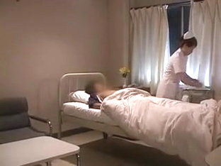 Kinky Oriental Nurse Puts Her Hands To Work On A Patient's