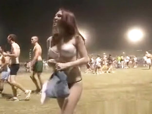 Girl Showing Off In Public
