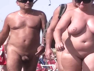 French Nudist Beach Cap D'agde People Walking Nude 03