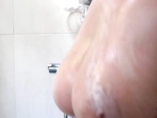 Angel White Is Taking A Hot Shower And Masturbating