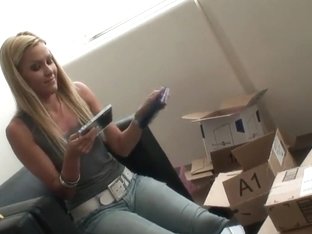 Blonde Cutie Sophie Moone Unboxing Her Presents At The Eve Of Her Birthday