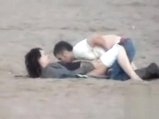 German Couple Makes Love On The Deserted Beach