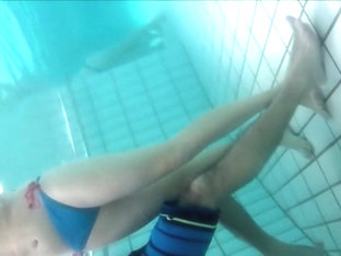 Underwater Cams In The Pool Catch Sexy Maidens In Bikinis Fooling Around