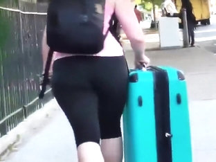 Fat Ass In Spandex On The Streets Of Nyc