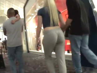 Blonde's Ass Is Hot In Loose Sweatpants