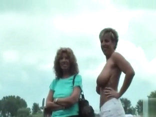 Public Flashing And Pussy Eating With German Lesbian Mommies