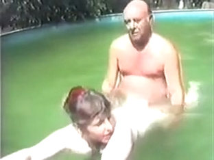 Older Couple Having Sex In The Pool Part 1 Wear Tweed