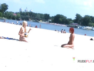 Adorable Nudist Teen Sunbathes Nude
