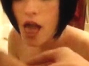 Dark-haired Emo Chick Blowing And Rimming Her Boyfriend