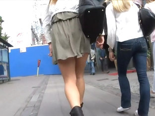 Soft Skirt Gets Between Her Ass Cheeks