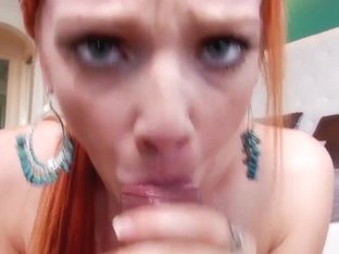 Dani Jensen Spreads Her Lips Round A Stiff Cock
