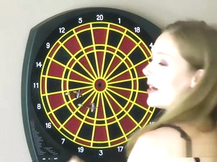 Gorgeous Girls Play A Game Of Strip Darts, Loser Faces