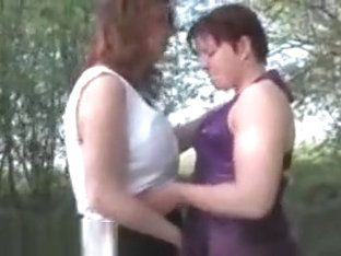 Horny Lesbian Couple Go Crazy Making Out
