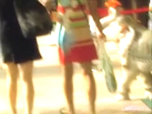Two Girlfriends Going To The Mall Got Skirt Sharked