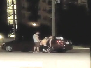 Drunk Girl Doing It In The Parking