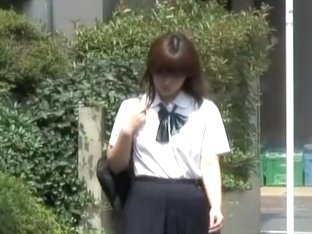 Thong Sharking Action With Some Fabulous Little Japanese Schoolgirl
