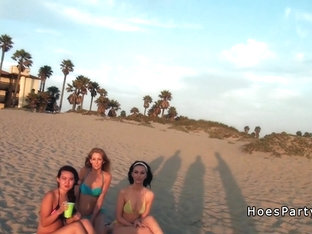 Three Babes From Beach To Orgy Party
