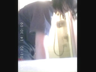 Cute Brunette Teen Hidden Shower Cam