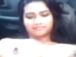 Very Lovely Indian Amateur In Car