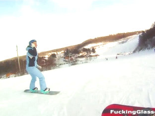 Snowboard chick fucked