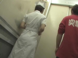 Hot Japanese Nurse Sharking In The Hospital Corridor
