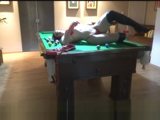 Striptease At The Billiard Table - Hot Brazilian Striper Hot Ass