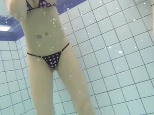 College Girl Have Fun Under Water And Tease