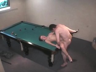 Free Voyeur Action From Amateur Couple On The Billiard Table