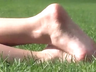 Candid Feet In Park #3