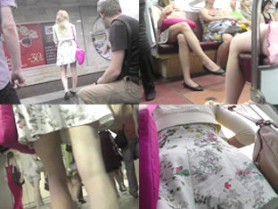 Accidental Upskirt Shot Shows A Skinny Bum Of A Blonde