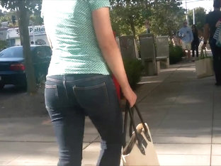 Cute Short MILF With A Tight Bubble Butt In Tight Jeans