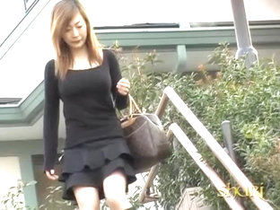 Cunt Flashing Action With Leggy Japanese Sweetie Getting Pulled Into Sharking