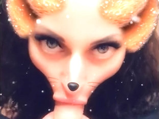 Young Foxy Girl Suck Dick And Gets Cum In Her Slobbery Mouth On Snapchat