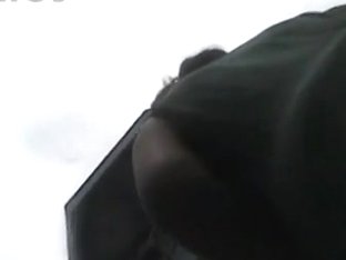 A Spy Cam Upskirt Video Of An Unwarned Hot Ebony Girl