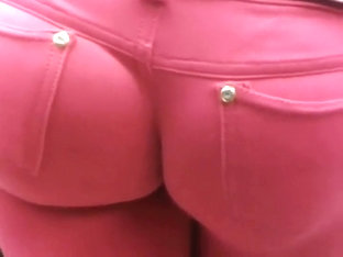 Hot Ass In Very Tight Pink Pants