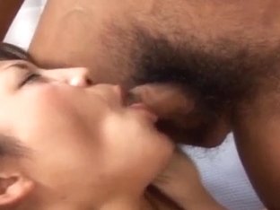 Ami Kitazawa Licks Cum From Two Sucked Dicks