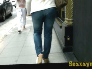 Candid Jeans Butt Video Of A Woman Wearing Skinny Jeans