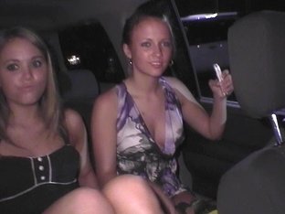 American Twin Girls Naked In My Car On The Way To A Bar