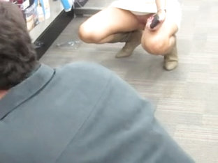 Public Upskirt - Showing Pussy In Store