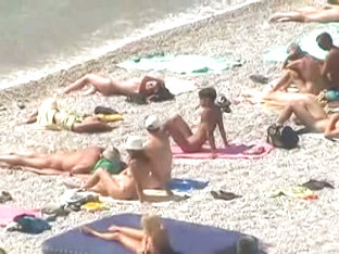 Muscular Men And Sleek Women On A Nude Beach Candid Video