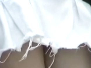 Girl Got Out Of The Car And Exposed Hot Upskirt Thong