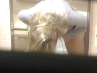 Voyeur Films Blonde Girl Peeing