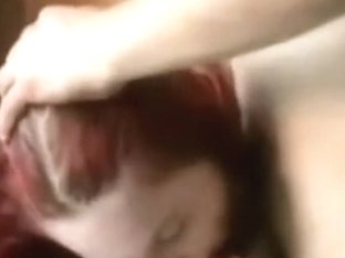 Redhead With Large Melons Receives Her Hairless Pussy Drilled Missionary And Doggy Style
