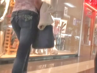 Extremely Sexy Street Candid Dark Long Hair And Tight Ass