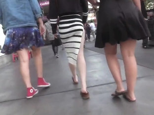 Candid Sexy Tight Ass In Amazing Slutty Skirt