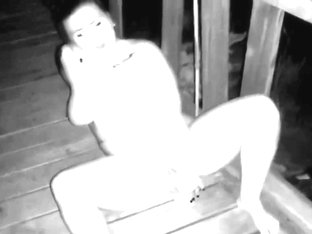 Night Vision: Squirting On My Front Porch