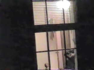Naked Bimbo Is Dancing And Getting Spied Thru Window