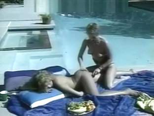 Lesbians Make Out And Fuck By The Pool