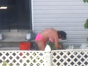 Spying On A Pink Bikini Milf 2 (nice Horny Ass)